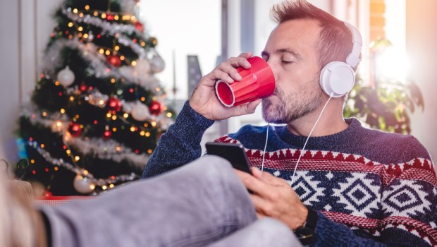 MAN LISTENING MUSIC
