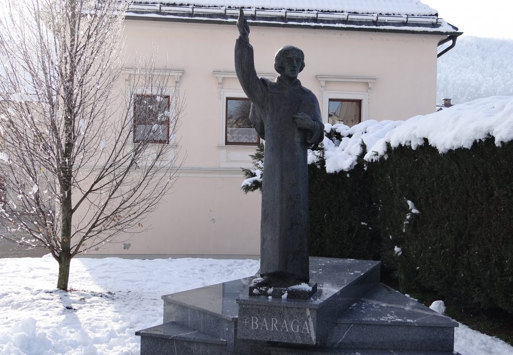 Statue of misionary Baraga in Trebnje, Slovenia