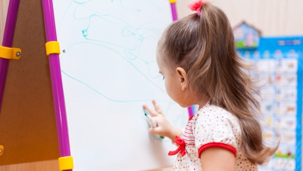 White board - Writing - Girl - Drawing