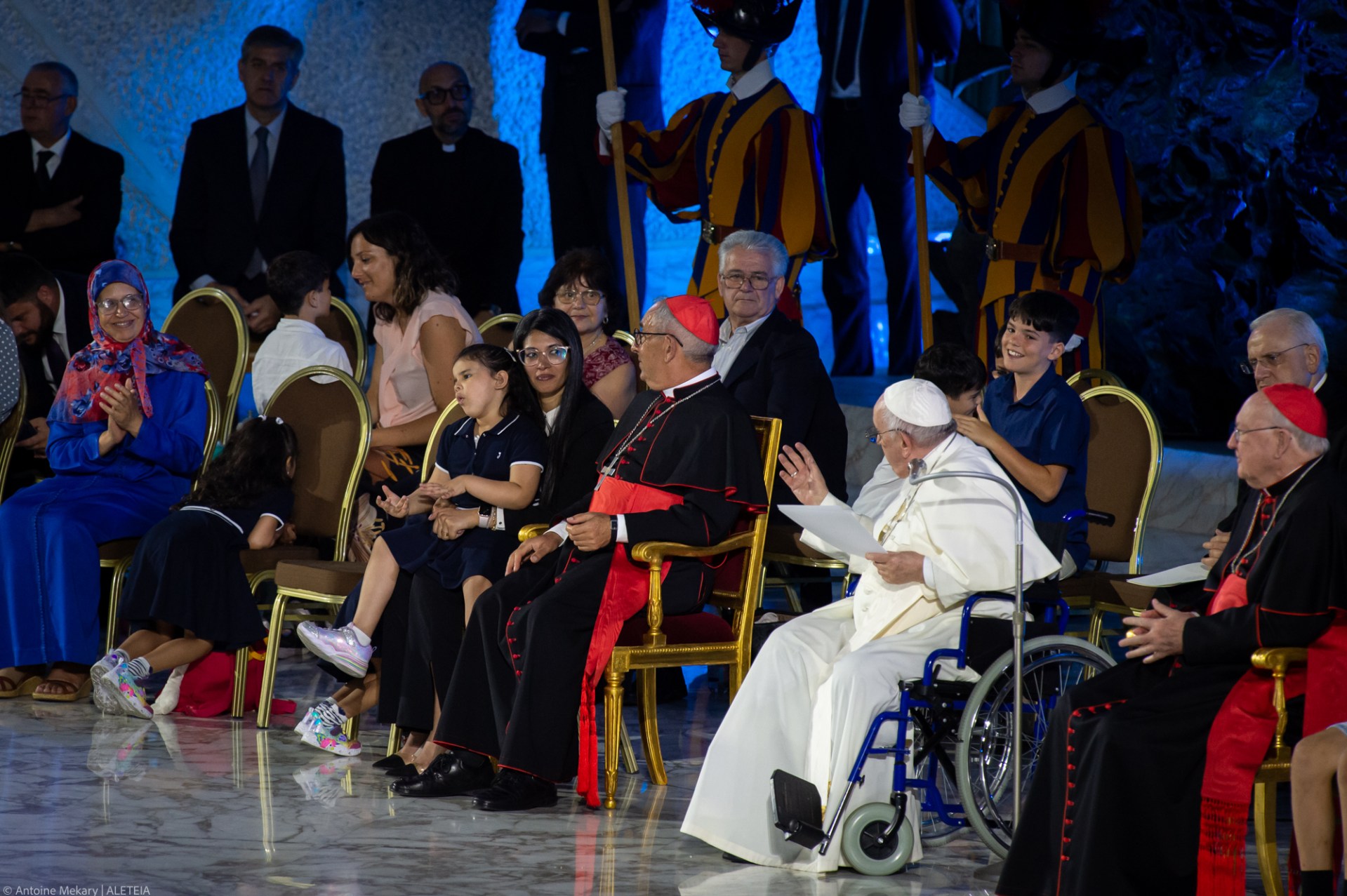 Pope Francis attends the Festival of Families - 10th World Meeting of Families - Paul VI Hall