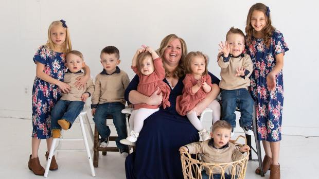 Allen and Kayla Jensen with family