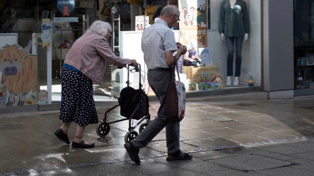 elderly man and woman