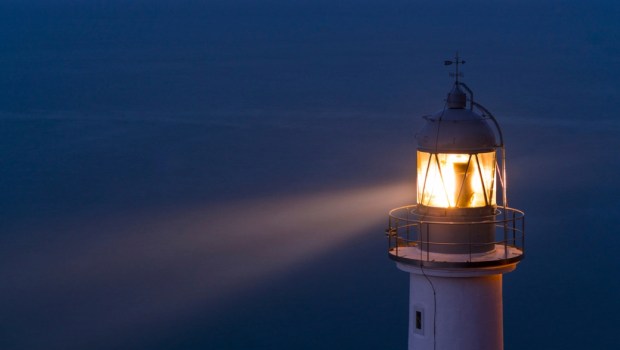 El Pescador Lighthouse in Buciero Mount of Santoña village