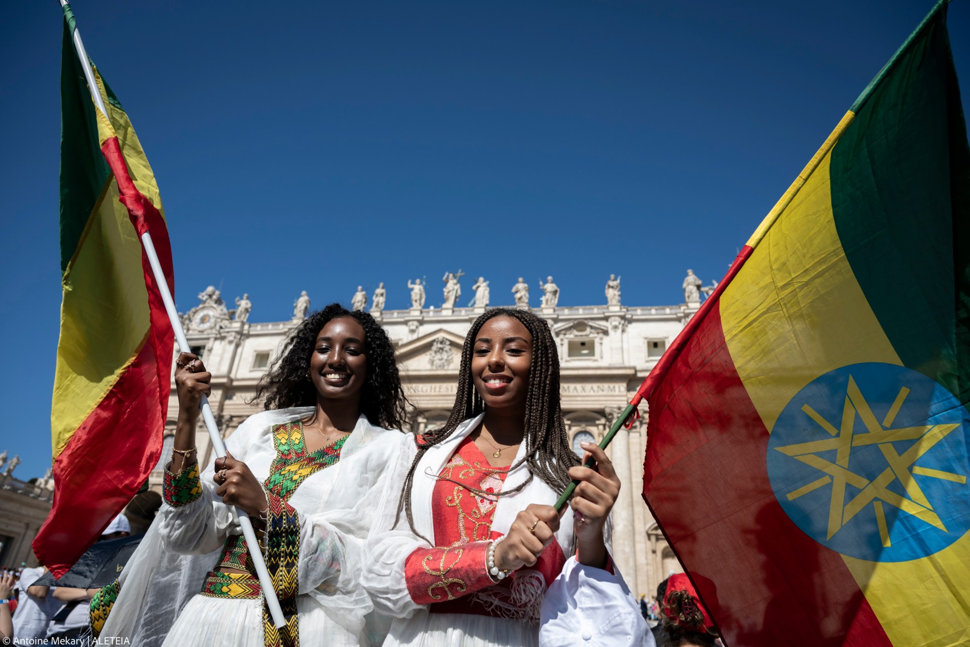 Pope Francis celebrates a mass on World Children's Day at St Peter's Basilica in the Vatican on May 26, 2024.