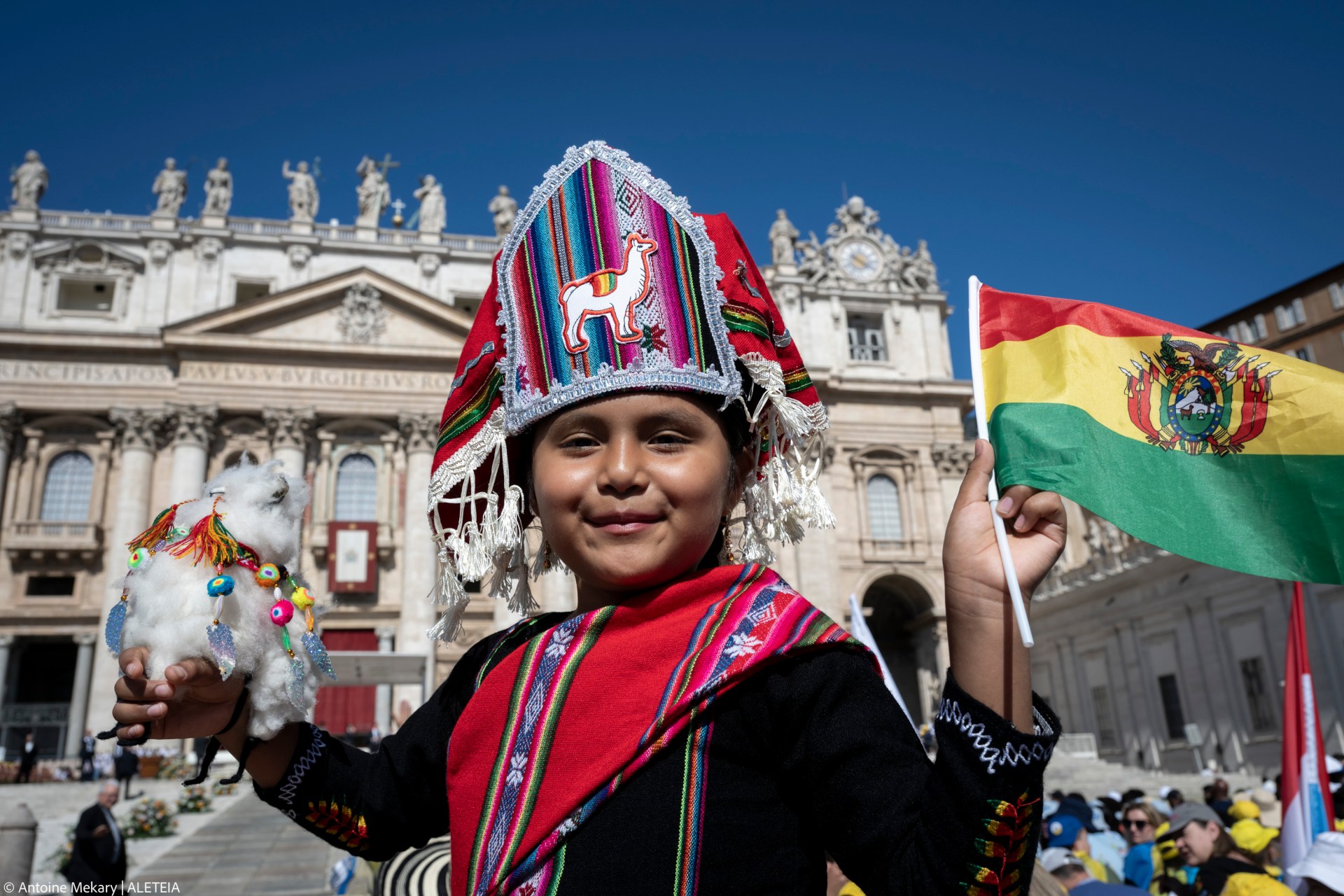 Pope Francis celebrates a mass on World Children's Day at St Peter's Basilica in the Vatican on May 26, 2024